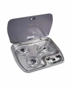 Discount 🥰 Dometic 3 Burner Gas Hob With Glass Lid 🎉