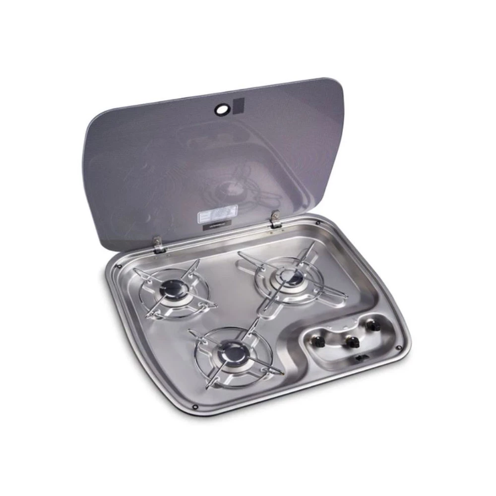 Discount 🥰 Dometic 3 Burner Gas Hob With Glass Lid 🎉 3 Discount 🥰 Dometic 3 Burner Gas Hob With Glass Lid 🎉